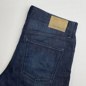 Mott & Bow Skinny Jeans Mens 32x32(27"L) Raw Hem Capri Denim Dark Blue Stretch